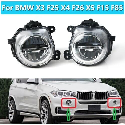 63177317251 63177317252 For BMW X3 F25 X4 F26 X5 F15 F85 2014-2016 Front Bumper LED Fog Light Lamp DRL Driving Lamp