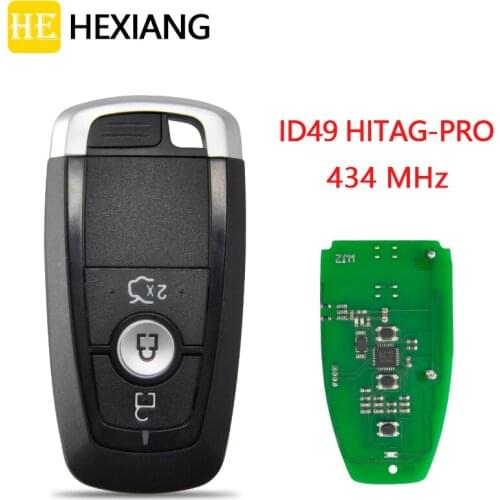 HE Xiang Car Remote Key For Ford Mondeo Mustang Edge Fusion M3N-A2C93142600 ID49 HITAG-PRO 434MHz Keyless Entry Smart Card