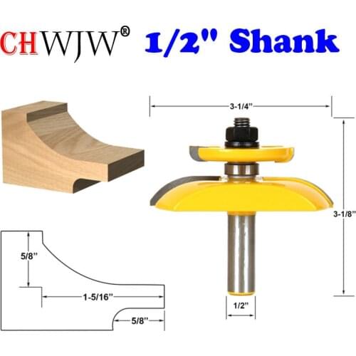 1pc Raised Panel Router Bit with Backcutter - Cove 3-1/4" Diameter Woodworking cutter Tenon Cutter for Woodworking Tools