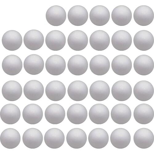 Craft Foam Balls 40-Pack 3 Inches in Diameter Good Quality Styrofoam for DIY Arts and Crafts, Ornaments, Smooth Polystyrene Foam
