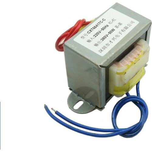 Power Transformer 50VA/W 220V to 380V 220V 380V Step-Up Transformer Single-Phase 380V