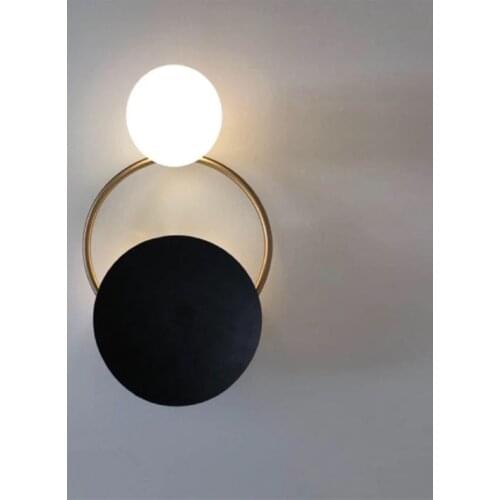 Modern Bedside LED Wall Lamp Art Brass Foyer Background Restaurant Aisle Wall Sconce Lighting bedroom light