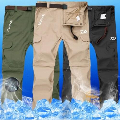 DAIWA Fishing Pants New Mens Outdoor Quick-drying Breathable Pants Removable Pants Travel Hiking Fishing Pants