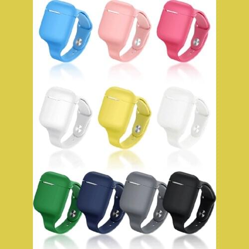 Sports Silicone Case for AirPods 2 Case Wrist Band Earpods Cases for AirPod Air Pods 1 Cover Coque Soft Portable Fundas Luxury