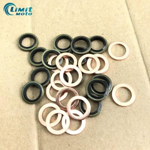Motorcycle M10 High quality Gasket For Brake hose Caliper Master Cylinder Banjo bolt Oil Drain Screw/Hollow Screw