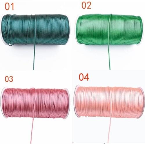 1.5mm Chinese Knot Braided Rope Silk Macrame Satin Cord Weave Jewelry Findings Beading Decorative Thread Handmade DIY