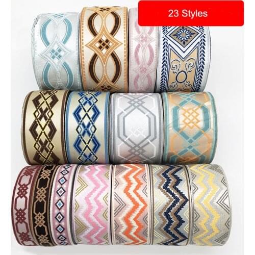 1M Polyester Printing Grosgrain Ribbons DIY Party Wrapping Curtain Decor Supplies Material Lace Fabric HB159