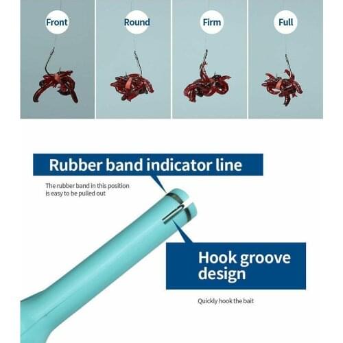1 pcs bloodworm clip device Earthworm Clip Portable Bloodworm Device Clip Accessory Lure Fishing Tackle Baits ABS Fishing T8T9
