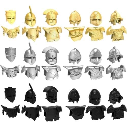 10pcs Helmet and Armor for Golden Company Second Sons Unsullied Dothraki Middle Ages Total War Building Block