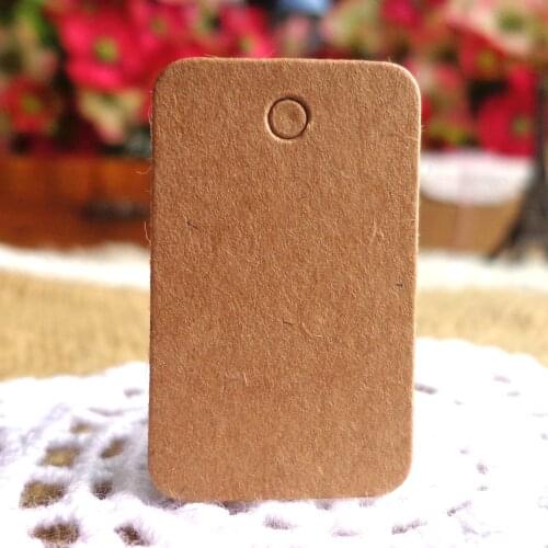 100pcs Kraft White Gift Tag Rectangle Paper Hang Tags Party Birthday Wedding Favor Gift Paper Cards Price Tag Label 2x3.3cm