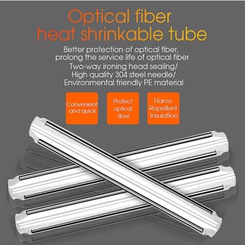 1000pcs double needle fiber heat shrinkable tube 60mm FTTH fiber fusion splice protection tube