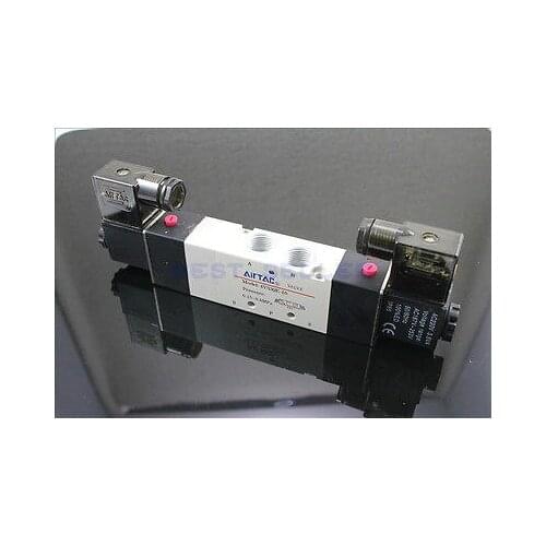1x 4V330-10P 5Ports3Position Dual Solenoid Pneumatic Air Valve3/8"BSPT AC220V QC