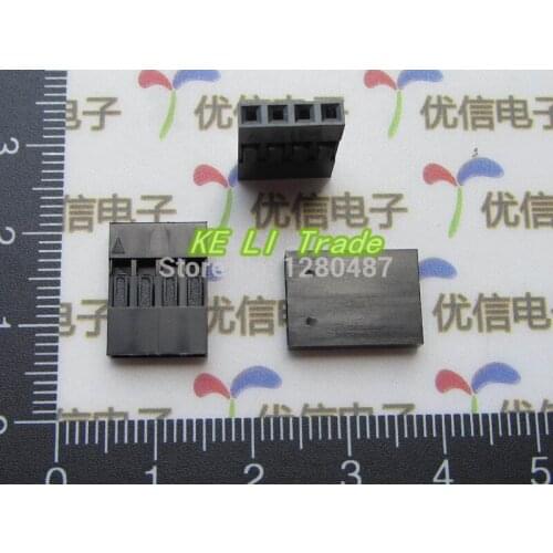 200PCS 2.54mm 4P Plastic For Dupont Jumper Housing Female Pin Connector Wire Cable