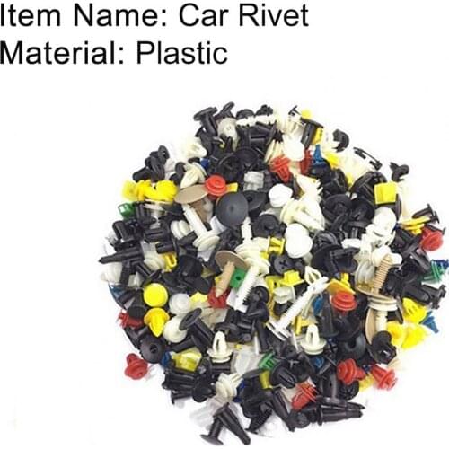200Pcs Universal Mixed Color Car Fastener Bumper Door Panel Clips Rivets for Trains Planes Truck Auto Fastener & Clip