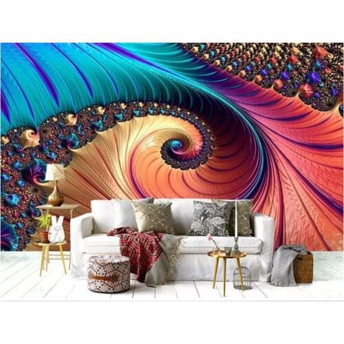 Abstract decorative painting fashion aesthetic jewelry background wall custom large fresco green wallpaper