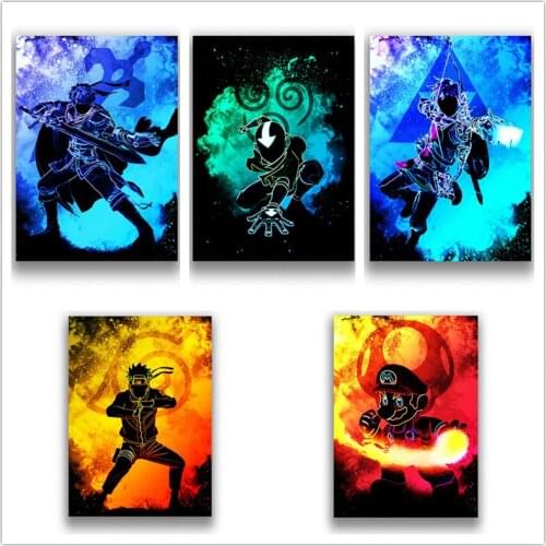 Watercolor cartoon game characters White Coated Paper Prints Clear Image Home Decoration Livingroom Bedroom Bar Home Art Brand