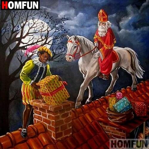 HOMFUN 5D DIY Diamond Painting Full Square/Round Drill "Santa Claus" 3D Embroidery Cross Stitch gift Home Decor A09996