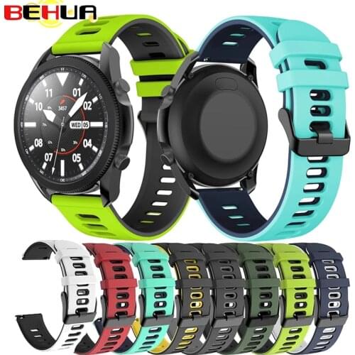 BEHUA 22mm/20mm Bracelet Band For Samsung Galaxy Watch 3 41mm 45mm Active 1/2 40mm 44mm Gear S2/S3 Sport Wristband Strap Correa