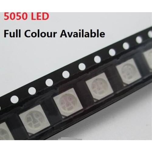 Free ship 100pcs 5050 SMD LED Red Yellow Green White Blue Orange Purlple light RGB emitting diode super bright high quality bead
