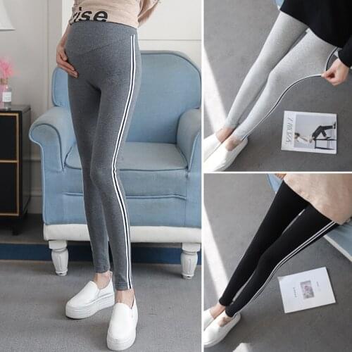 Pregnant womens pants wear 2020 autumn new style trendy mother leggings stomach lift nine points trousers sports pants