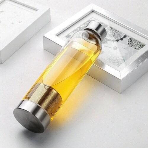 Hot Sale Glass Sport Water Bottle With Protective Bag 550ml Outdoor Bike Bottles High Quality