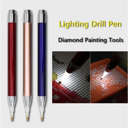For Square Round Diamond Painting Tool Lighting Point Drill Pen New Diamond Pens 5D Painting with Diamonds Accessories