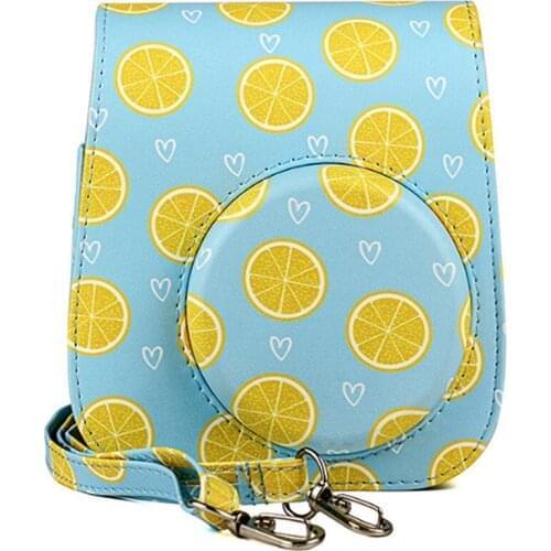 PU Leather Camera Bag Shoulder Camera Protective Case Instax Mini11 Colorful Pouch Bag For Fuji Instax Mini11