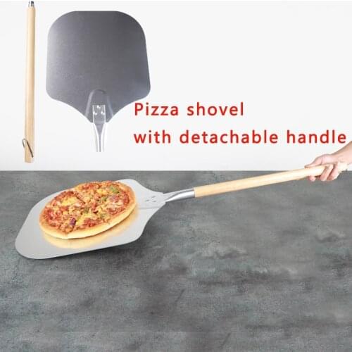 Multi-Styles Pizza Shovel With Long Wooden Handle Pastry Tool Pizza Cutter Cake Bakeware Tools Home Kitchen Baking Accessories