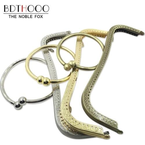 BDTHOOO 10pcs 22cm Metal Clasps for Purses Frame Handle for Clutch Bag Accessories Clasp Square Clasp Lock Bags Hardware