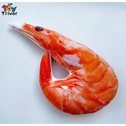 Kawaii Red Shrimp Plush Toys Stuffed Doll Neck Cushion Nap Throw Pillows Kids Children Girls Adults Gifts Auto Home Room Decor