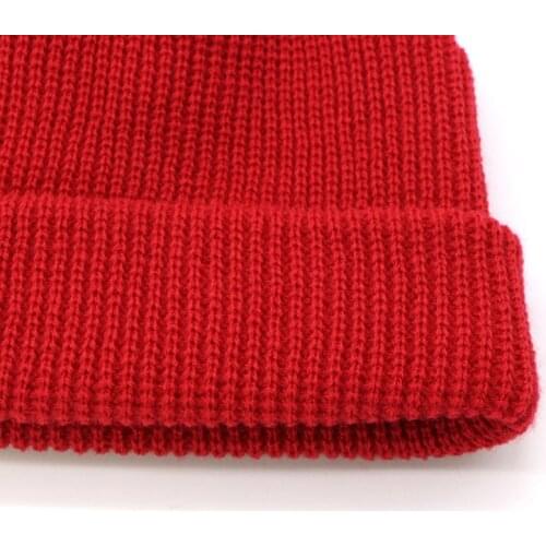 Men Knitted Hat Beanie Skullcap Sailor Cap Cuff Brimless Retro Navy Style Beanie Hat SEC88
