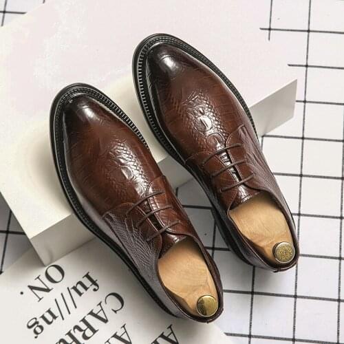 Spring and autumn mens PU leather tassel casual shoes mens formal shoes Wedding Formal flat shoes mens Retro Mocha shoes38-45