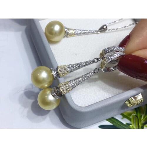 Gorgeous 925 Sterling Silver Pendant Earrings Set Base Mounts Findings Beautiful Jewelry Set Parts Fittings Womens Accessories