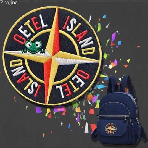 Prajna Frog Patch Stripe Oeteldonk Emblem Full Embroidered Frog Carnival for Netherland Iron on Embroidered Patches For Clothes