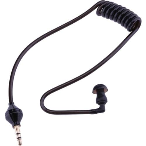 Monaural Headphone Air Tube Anti-radiation Earphone Stereo Headset Black For Clip MP3 phone bluetooth receiver