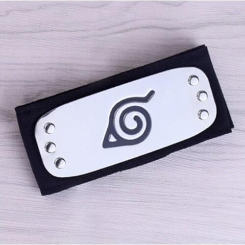 Men Women Kids Headband Japanese Anime Figures Logo Metal Plated Hairband Forehead Protector Cosplay Accessories Headwear