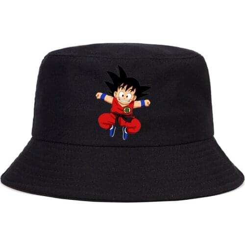2021 New fashion GOKU Bucket Hat Unisex Fashion Bob Caps Hip Hop Men Women Summer Caps Beach Sun shade Fishing Cap
