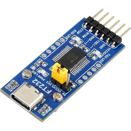 FT232 USB UART Board (Type C), USB To UART (TTL) Communication Module, USB-C Connector
