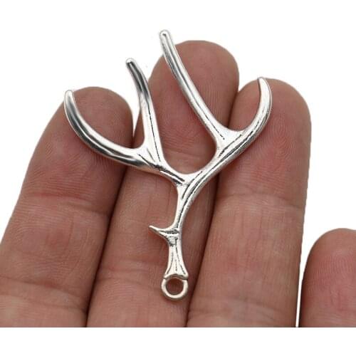 JAKONGO 5pcs Antique Silver Bat Charms Pendants for Jewelry Making Bracelet DIY Accessories 52x39mm