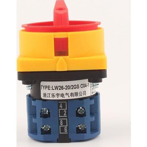 LEYU High voltage LW26GS 20A 4P rotary selector switch