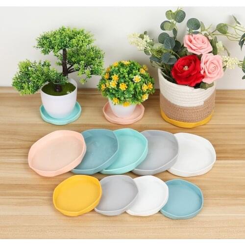 Durable Plastic Plant Saucer Thickened Heavy Duty Drip Trays Garden Plastic Tray Saucers Flower Pot Indoor Outdoor Deco Supplies
