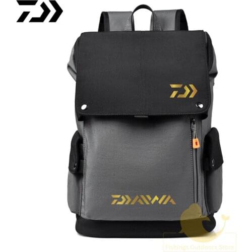 Daiwa New Backpack Mens Oxford Cloth Waterproof Travel Computer Backpack Outdoor Sport Shoulder Bag USB Charging Fishing Bag
