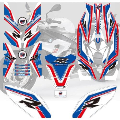 Motorcycle reflective sticker for BMW S1000RR S1000 R 2017 Motorycle Reflective 3D Gel Front Rear Tank sticker 00RR S1000 R 2017