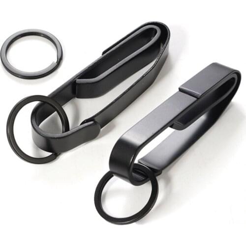 Anti-lost EDC Tool Stainless Steel Detachable Keychain Waist Belt Clip Buckle Hanging Extreme Duty Key Ring Holder Outdoor