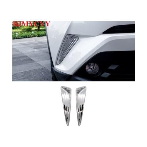 BJMYCYY Outer Front Grille Side Air Vent Cover Trim 2pcs Carbon Fiber Style Car-styling accessories For Toyota C-HR 2016-2018