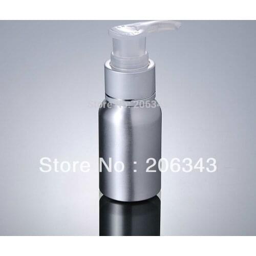 100pcs 30ml Aluminium bottle with transparent press pump