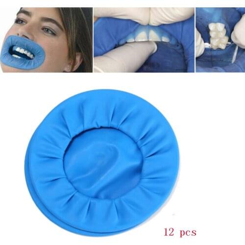 12pcs Disposable Dental Rubber Dam Cheek Retractor Use for Oral Rubber Barrier Isolation Avoid Bacterial Infection