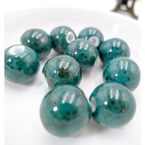 16# 10pcs Big Quality Ceramic beads not wooden porcelain bead for jewelry making 16mm #A112A