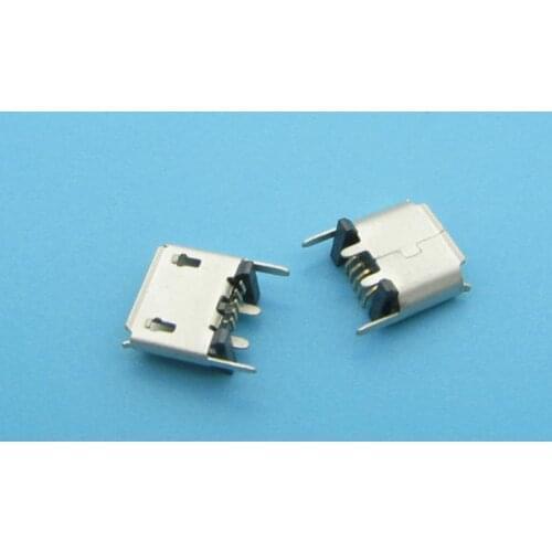 2pcs Micro mini USB jack socket charging Port Dock for ZX80-B-5P MICRO USB B type vertical SMT 5P connector