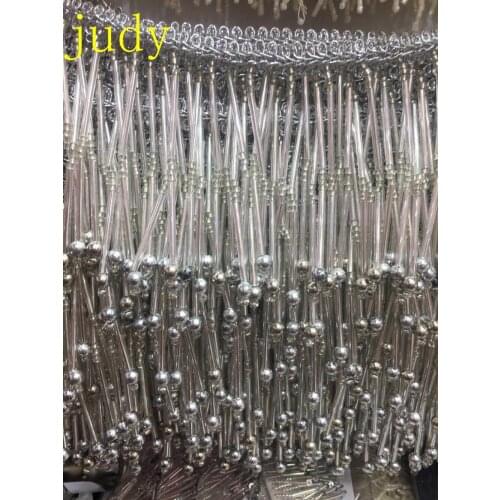 20yards/bag ym159# 9-10 cm Silver stock fashion high quality tassels for traditional clothing festival decorations